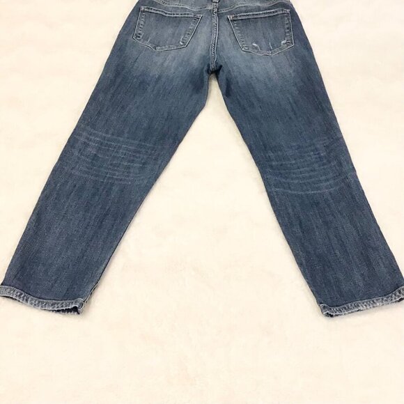 Flying Monkey 27 (4/5) Women’s High Rise Distressed Jeans Cropped Tapered Leg - Picture 6 of 10